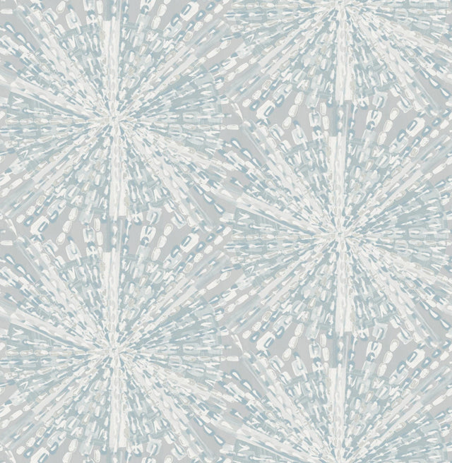 York Grey Blue Sunburst Peel & Stick Wallpaper