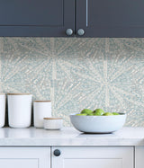 York Grey Blue Sunburst Peel & Stick Wallpaper