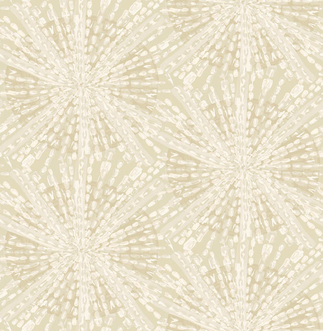 York Soft Gold Sunburst Peel & Stick Wallpaper