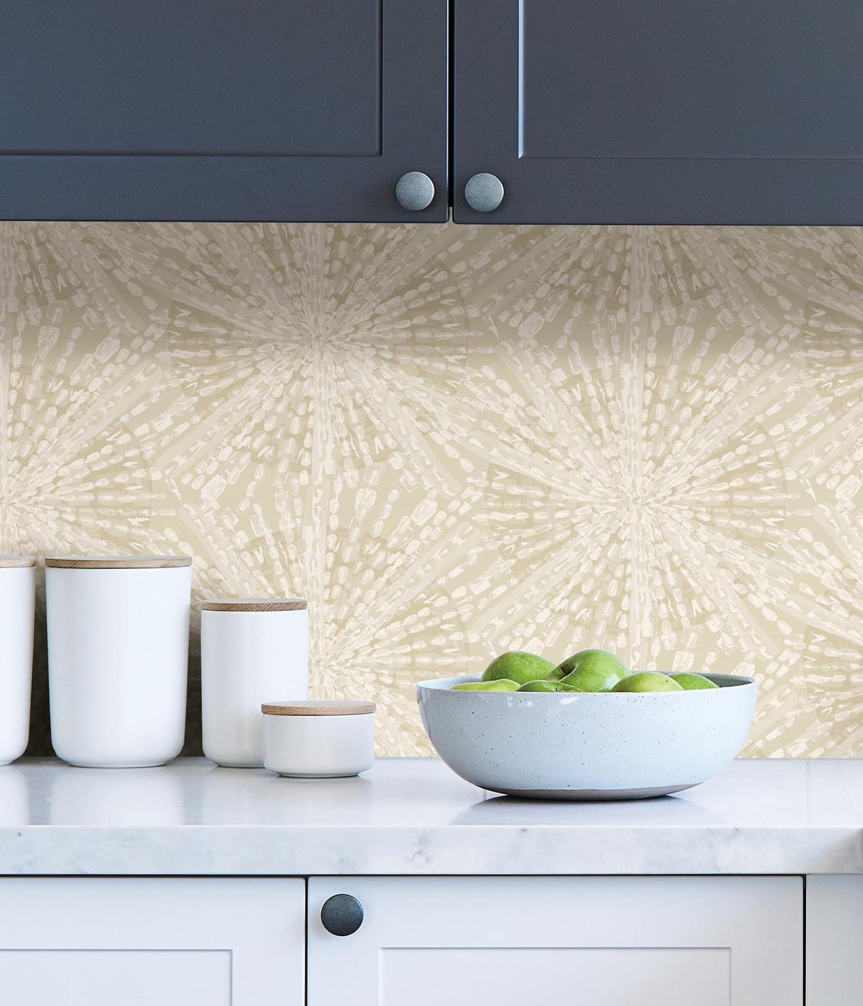 York Soft Gold Sunburst Peel & Stick Wallpaper