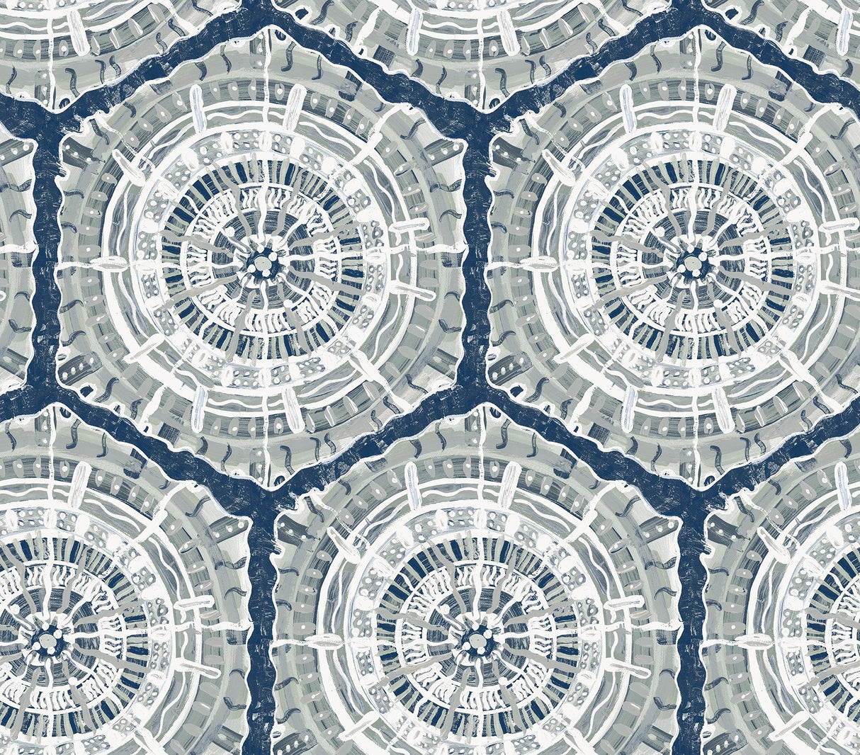 York Navy Harmony Peel & Stick Wallpaper