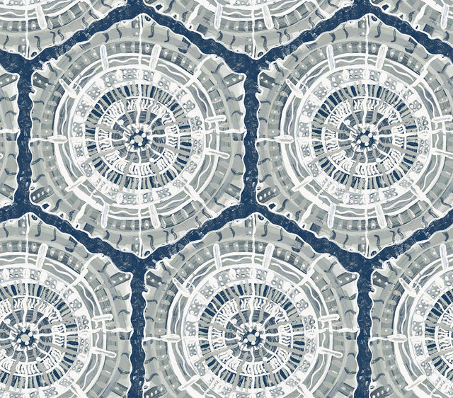 York Navy Harmony Peel & Stick Wallpaper