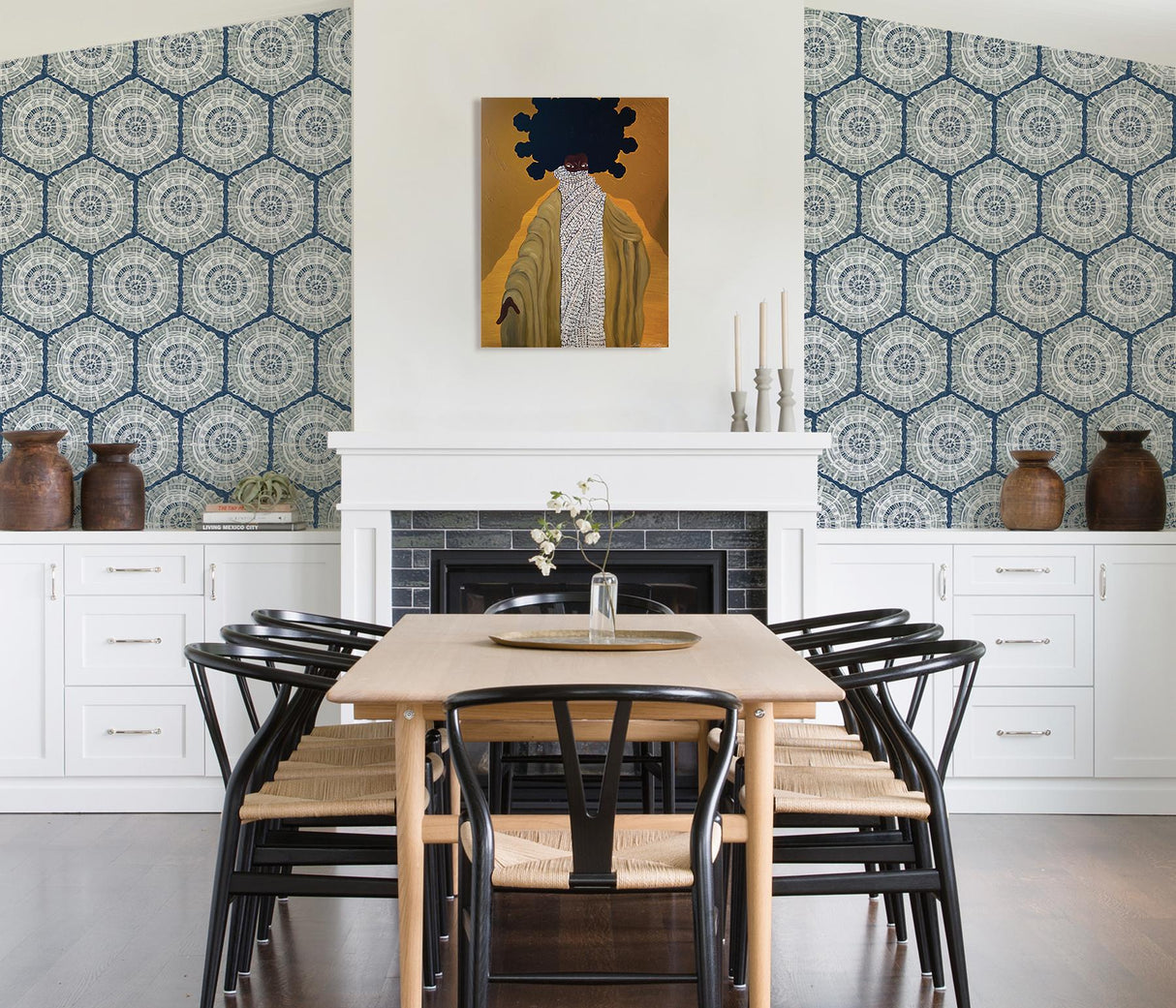 York Navy Harmony Peel & Stick Wallpaper