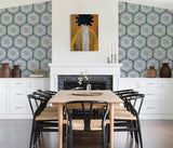 York Navy Harmony Peel & Stick Wallpaper