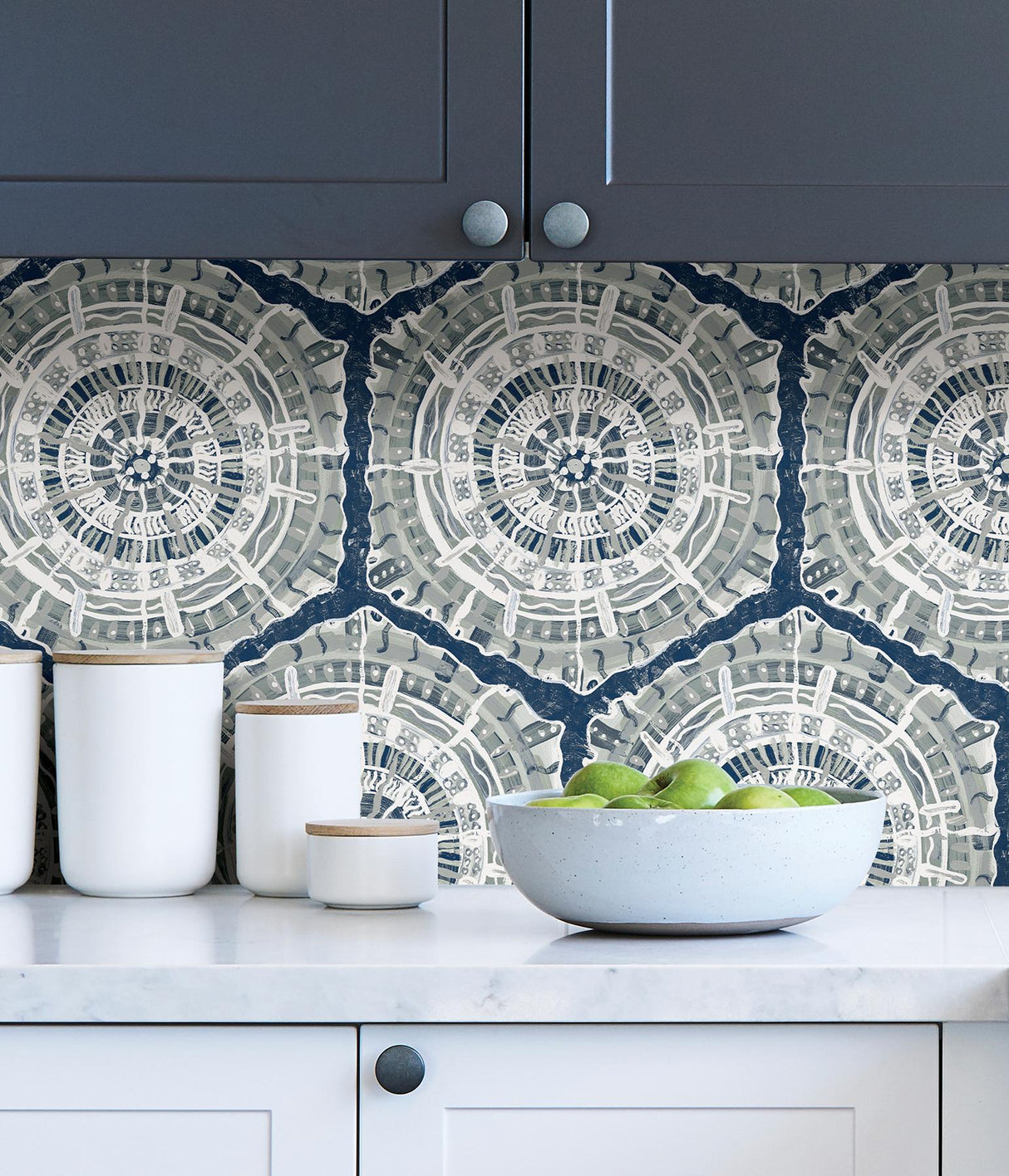 York Navy Harmony Peel & Stick Wallpaper