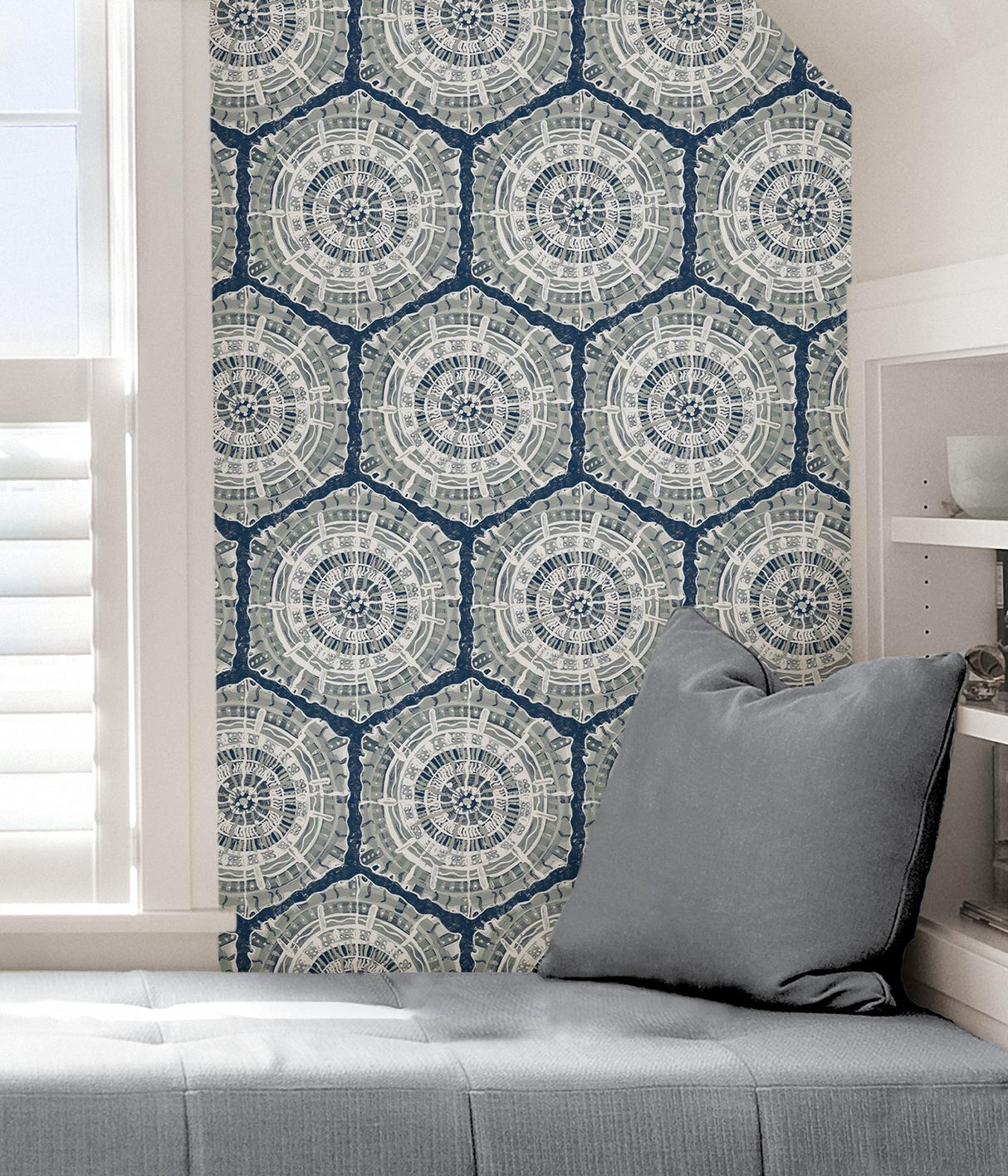York Navy Harmony Peel & Stick Wallpaper