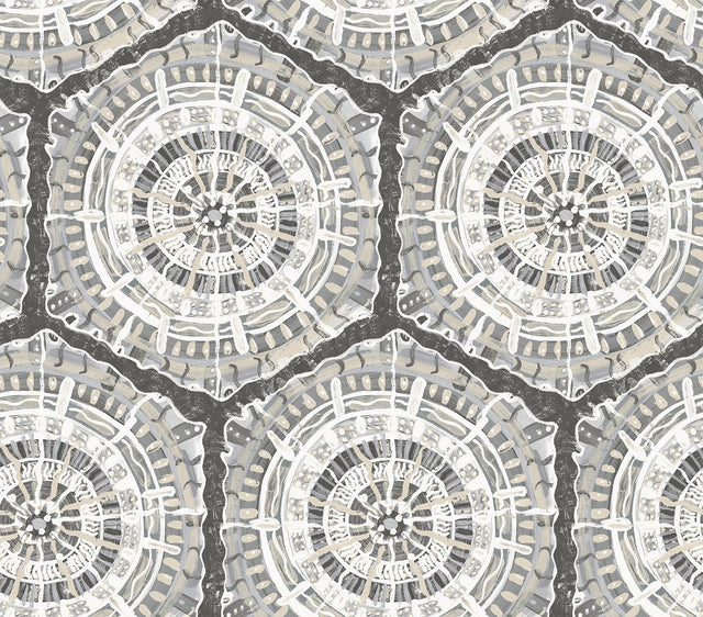 York Charcoal Harmony Peel & Stick Wallpaper