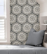 York Charcoal Harmony Peel & Stick Wallpaper