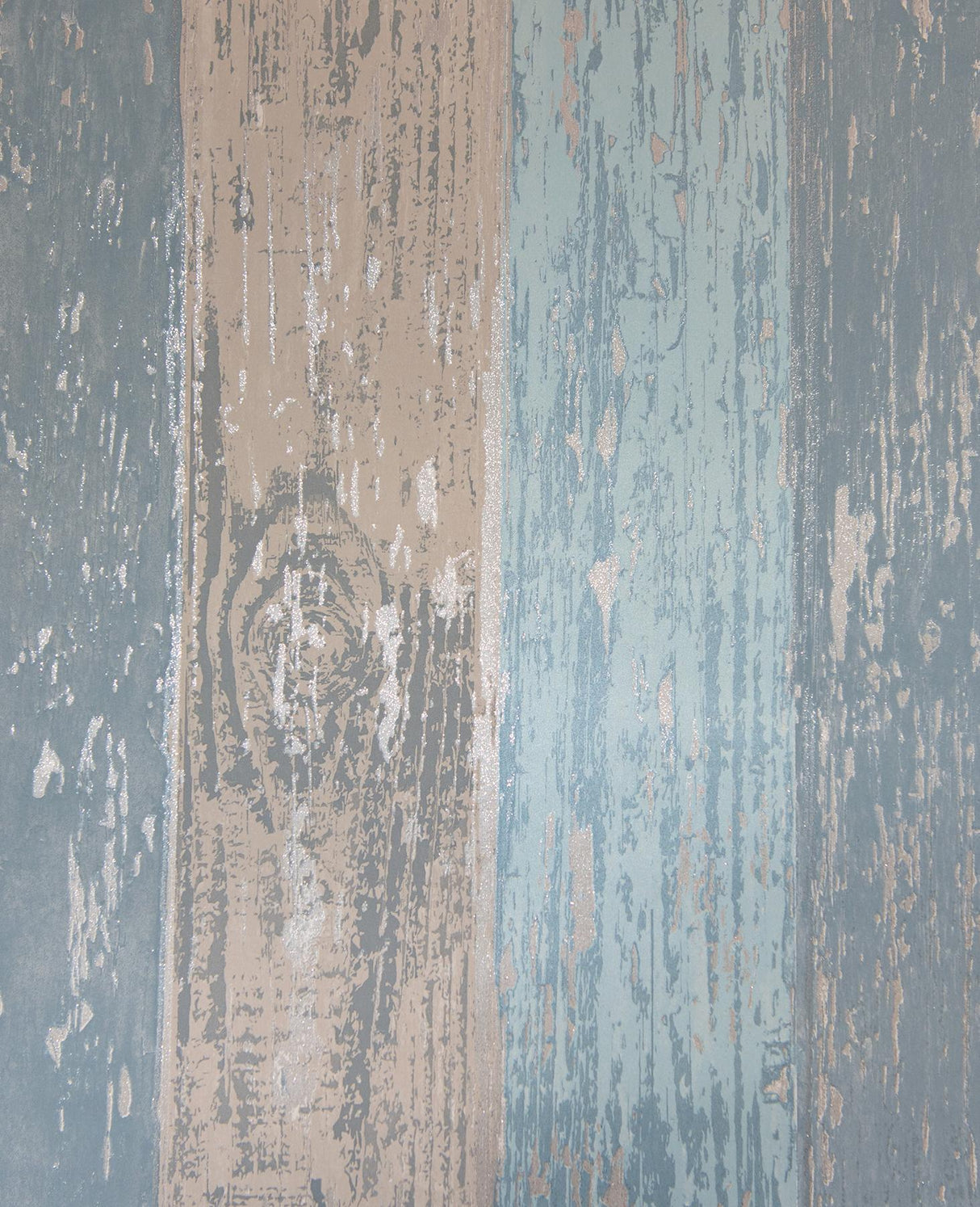 York Cannon Blue Distressed Wood Wallpaper