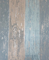 York Cannon Blue Distressed Wood Wallpaper