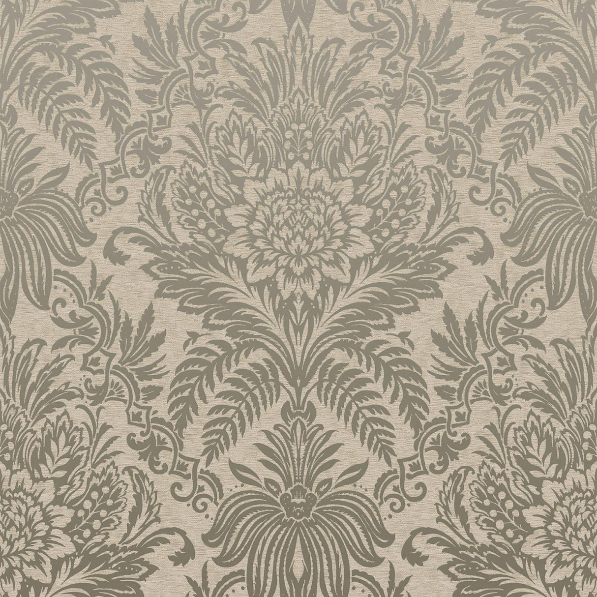 York Signature Beige Damask Wallpaper
