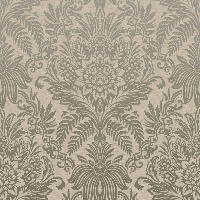 York Signature Beige Damask Wallpaper