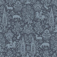 York Sherwood Dark Blue Woodland Wallpaper