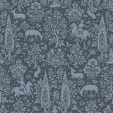 York Sherwood Dark Blue Woodland Wallpaper