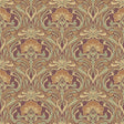 York Donovan Burnt Sienna Nouveau Floral Wallpaper