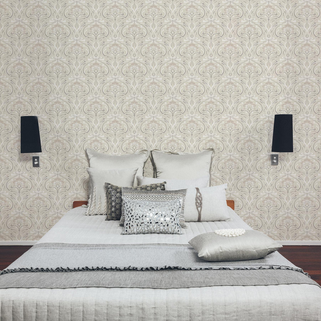 York Donovan Cream Nouveau Floral Wallpaper