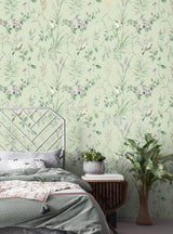York Mariko Sage Botanical Wallpaper