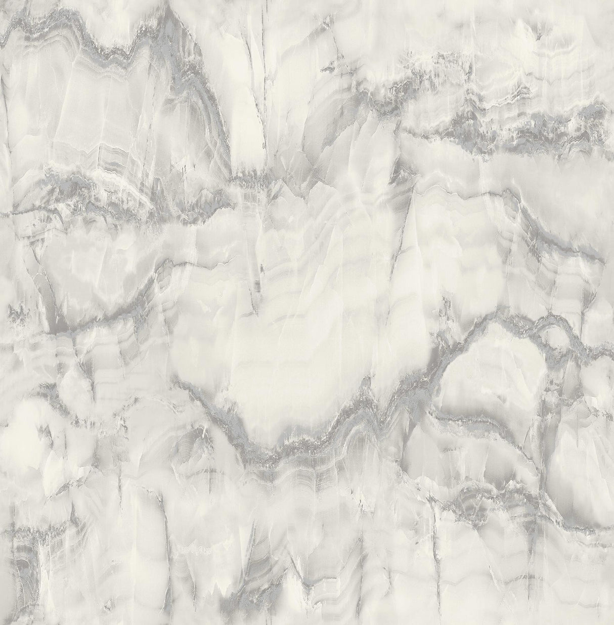 York Aura Silver Marble Wallpaper