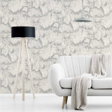 York Aura Silver Marble Wallpaper