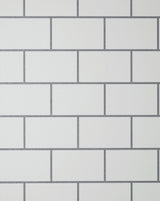 York Metro Silver Tile Wallpaper