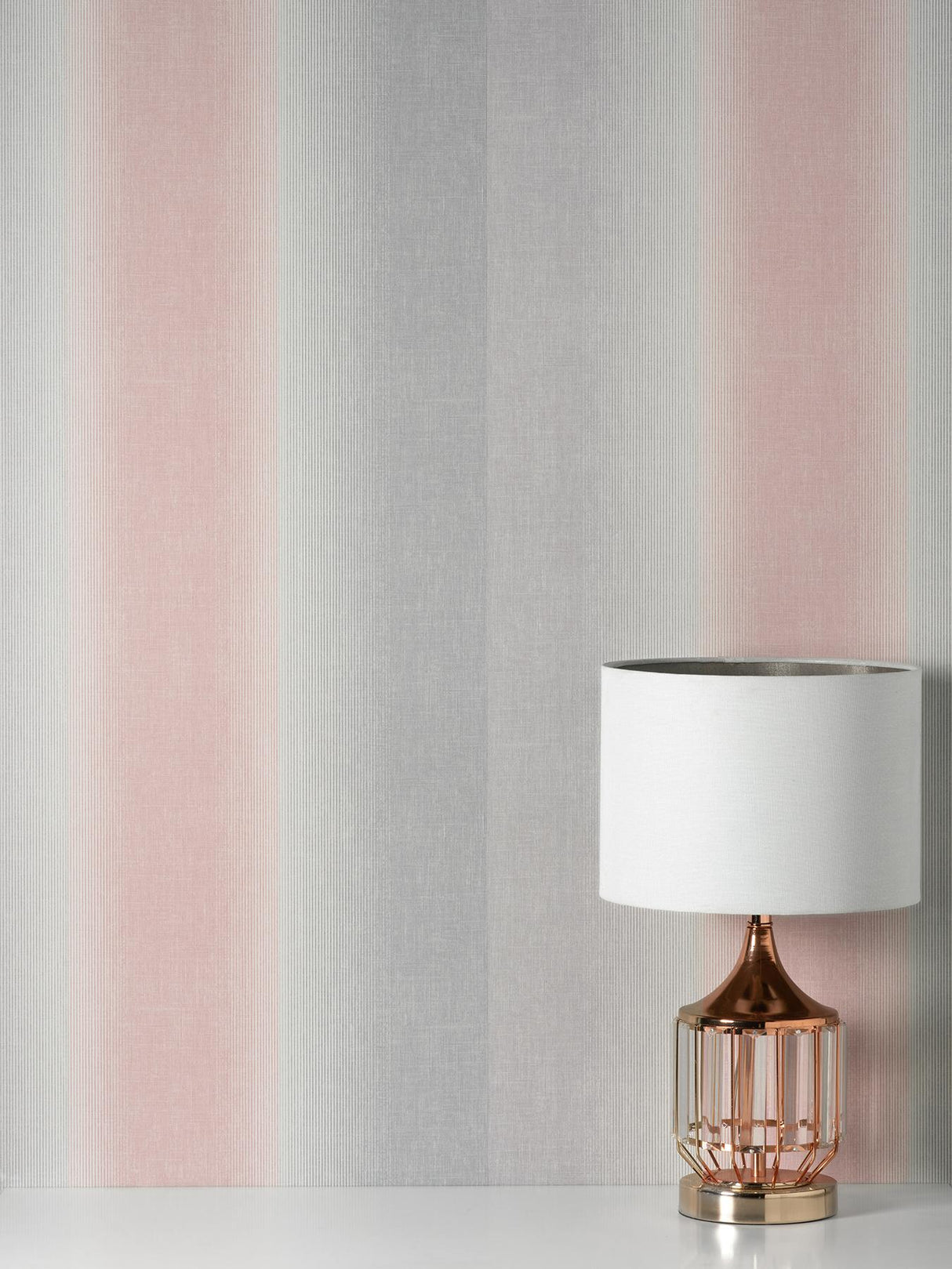 York Kirby Pink Stripe Wallpaper