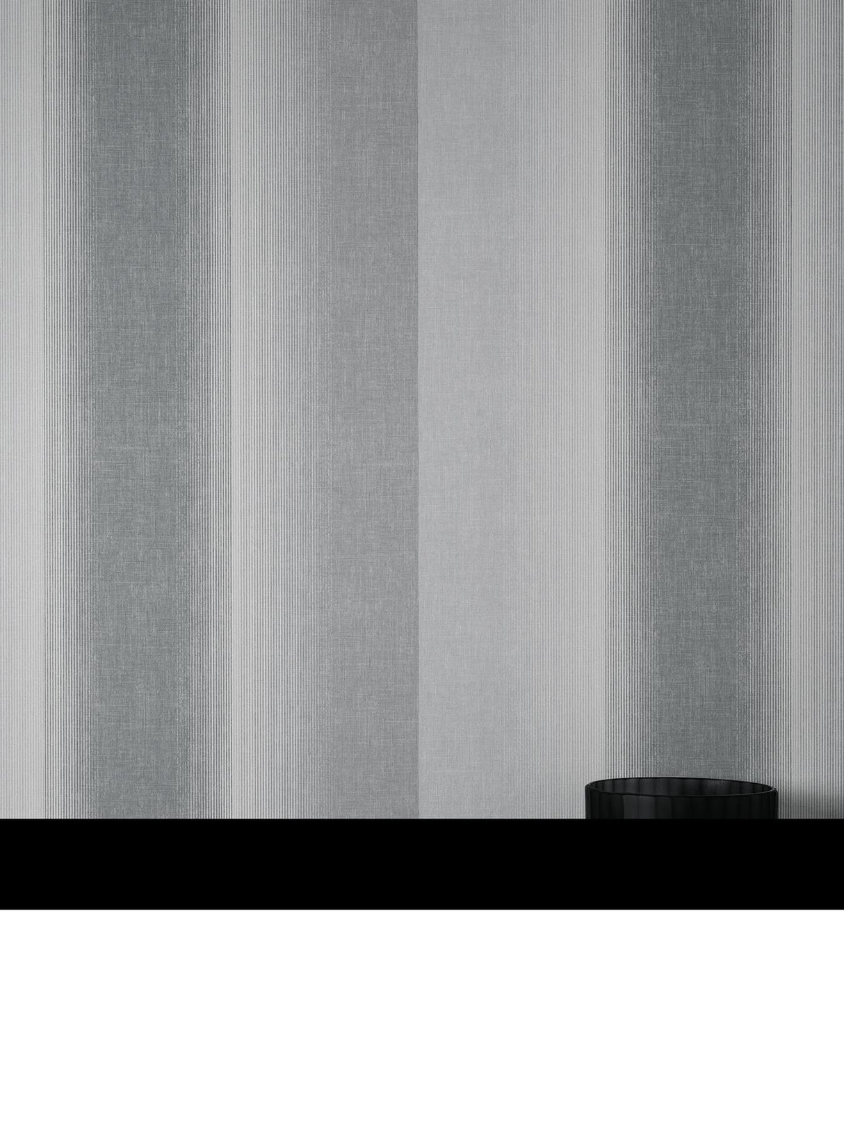 York Kirby Charcoal Stripe Wallpaper