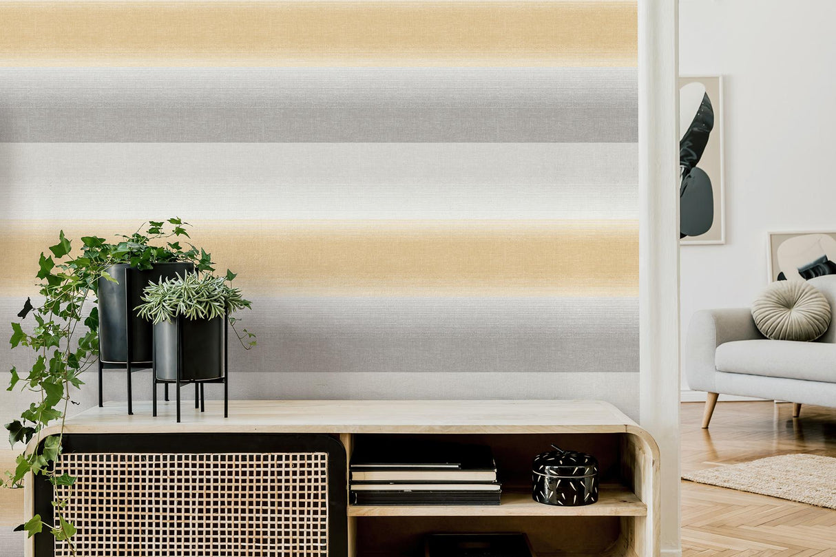 York Kirby Mustard Stripe Wallpaper