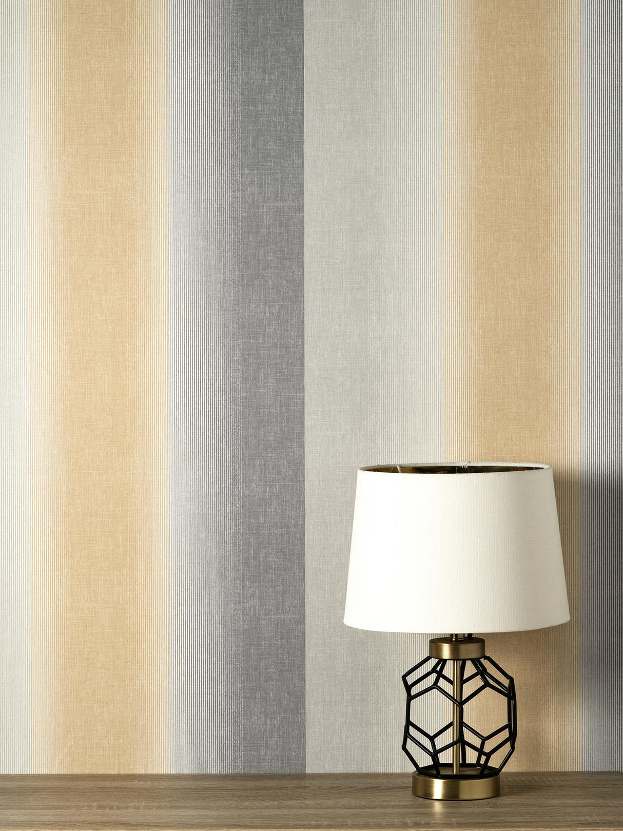 York Kirby Mustard Stripe Wallpaper