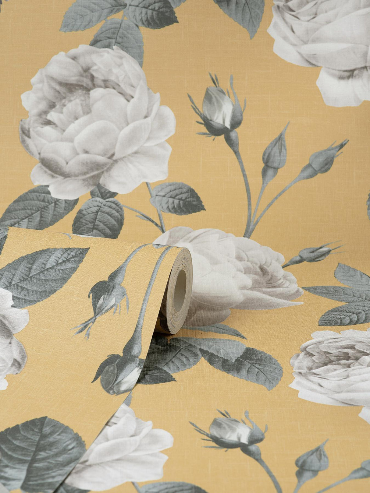York Eden Mustard Floral Wallpaper