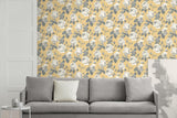 York Eden Mustard Floral Wallpaper