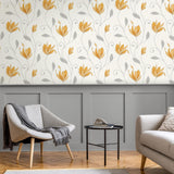 York Synergy Yellow Floral Wallpaper
