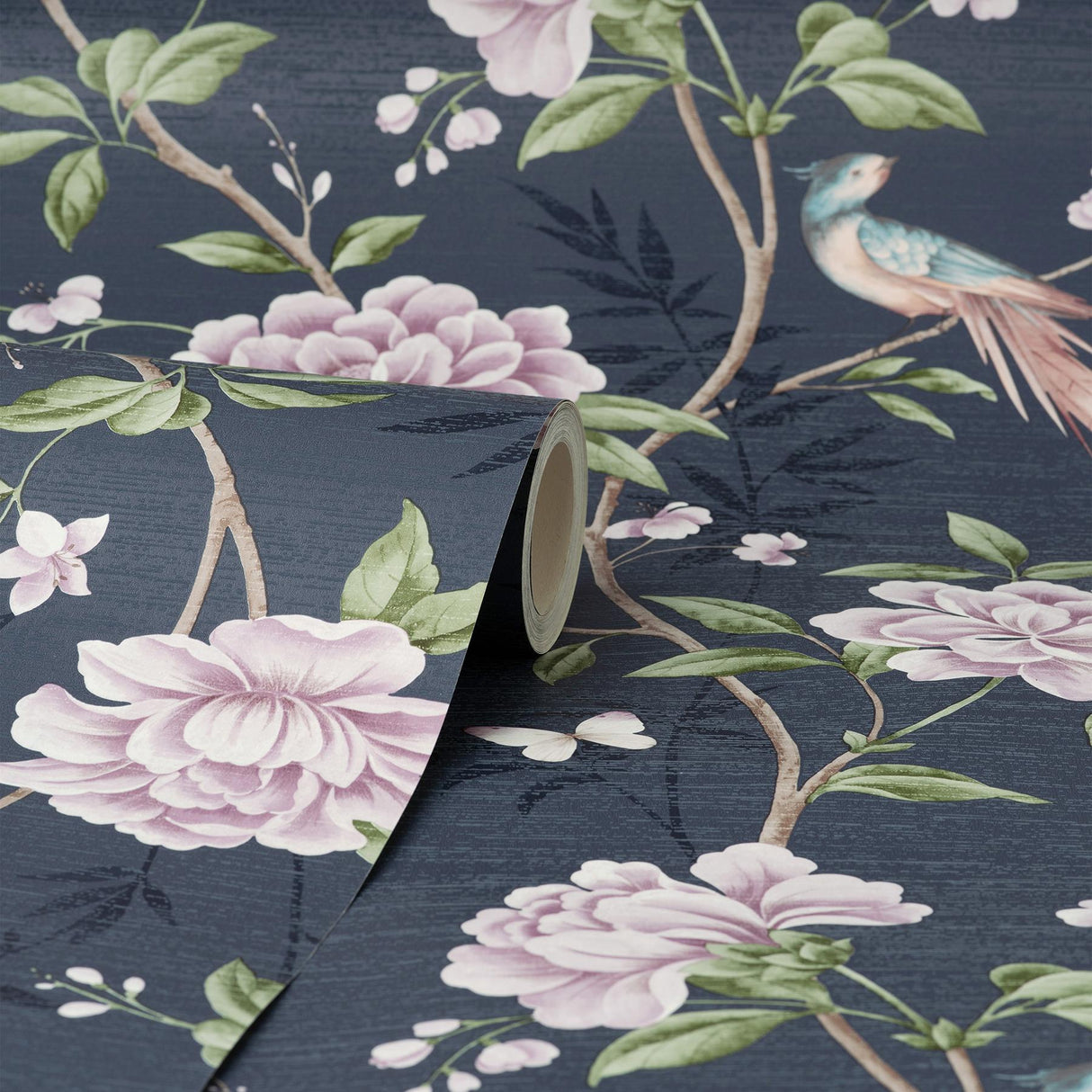York Akina Navy Floral Wallpaper