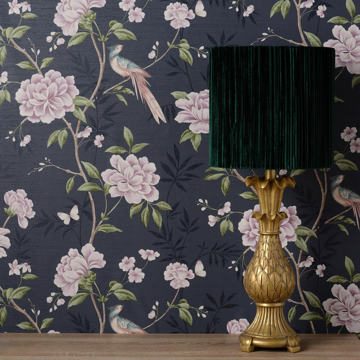 York Akina Navy Floral Wallpaper