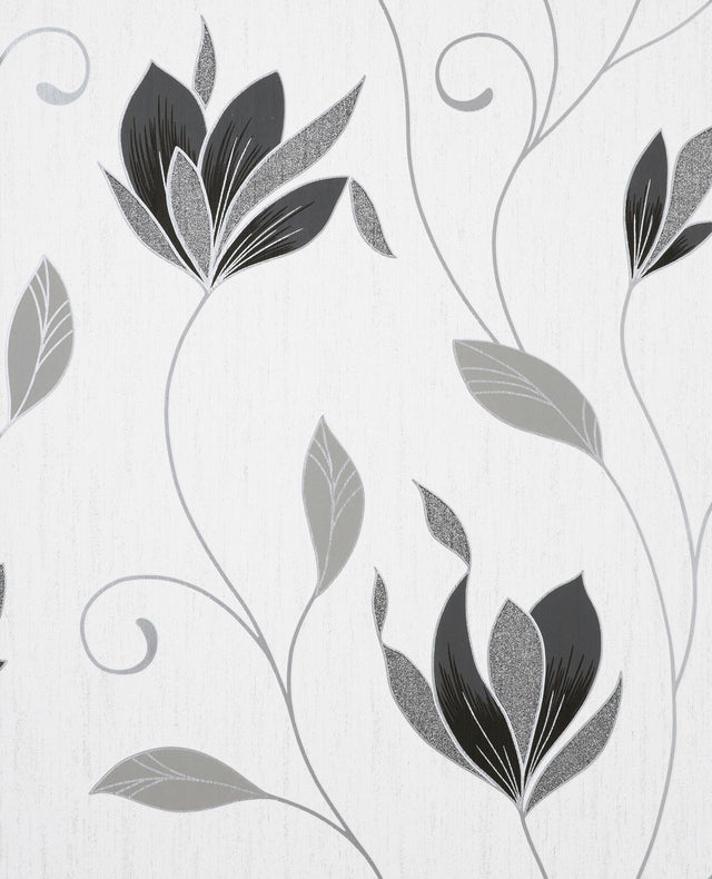 York Synergy Black Floral Wallpaper