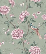York Akina Sage Floral Wallpaper