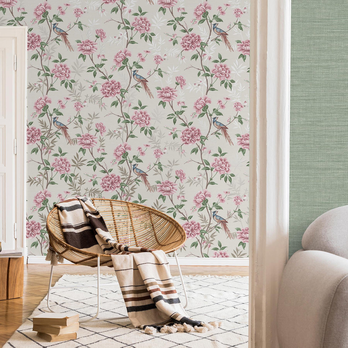 York Akina Cream Floral Wallpaper