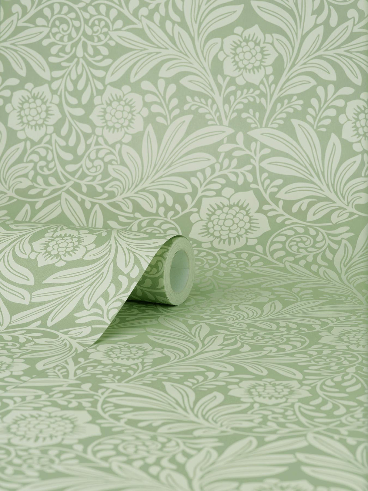 York Camille Sage Damask Wallpaper