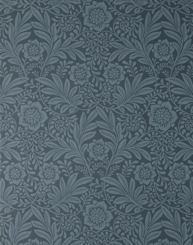 York Camille Navy Damask Wallpaper