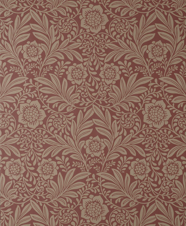 York Camille Red Damask Wallpaper