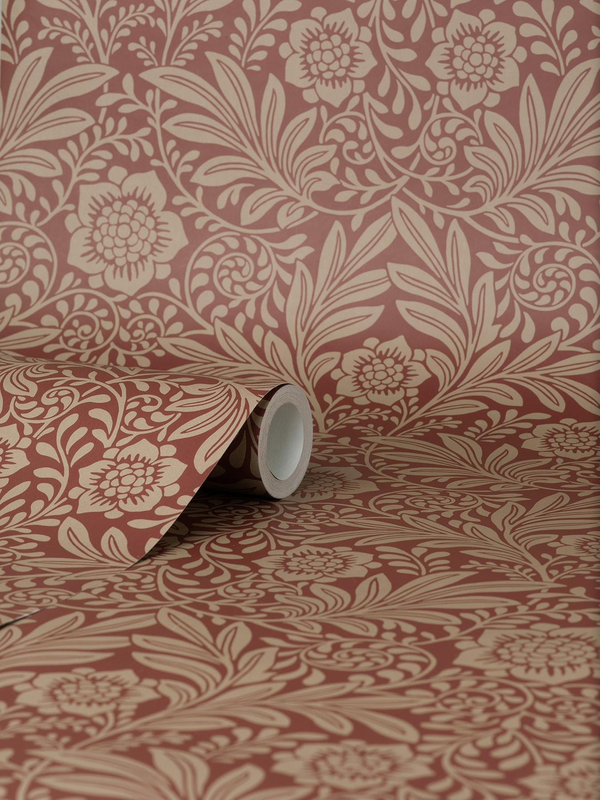 York Camille Red Damask Wallpaper
