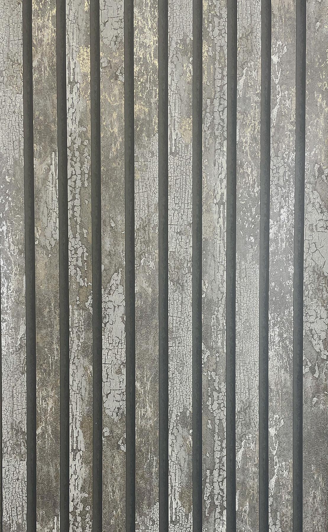 York Oxidize Grey Vertical Slats Wallpaper
