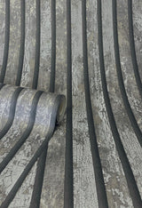 York Oxidize Grey Vertical Slats Wallpaper