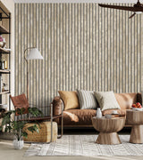 York Oxidize Neutral Vertical Slats Wallpaper