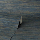 York Fusion Navy Plain Wallpaper