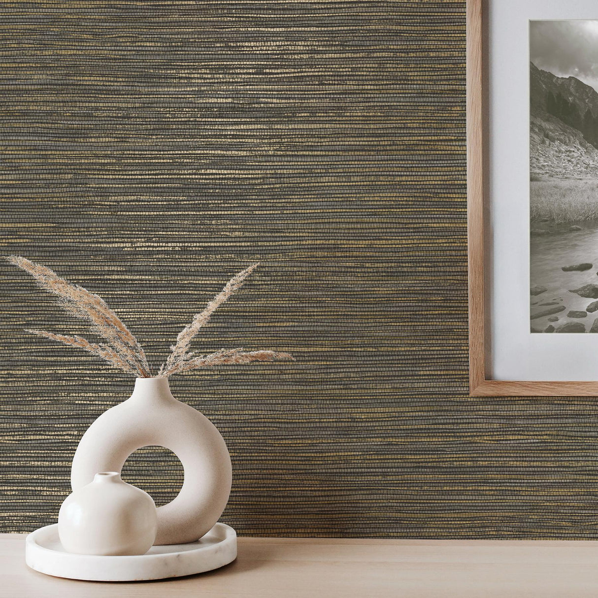 York Fusion Charcoal Plain Wallpaper