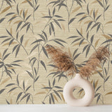 York Fusion Neutral Leaf Wallpaper