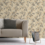 York Fusion Neutral Leaf Wallpaper