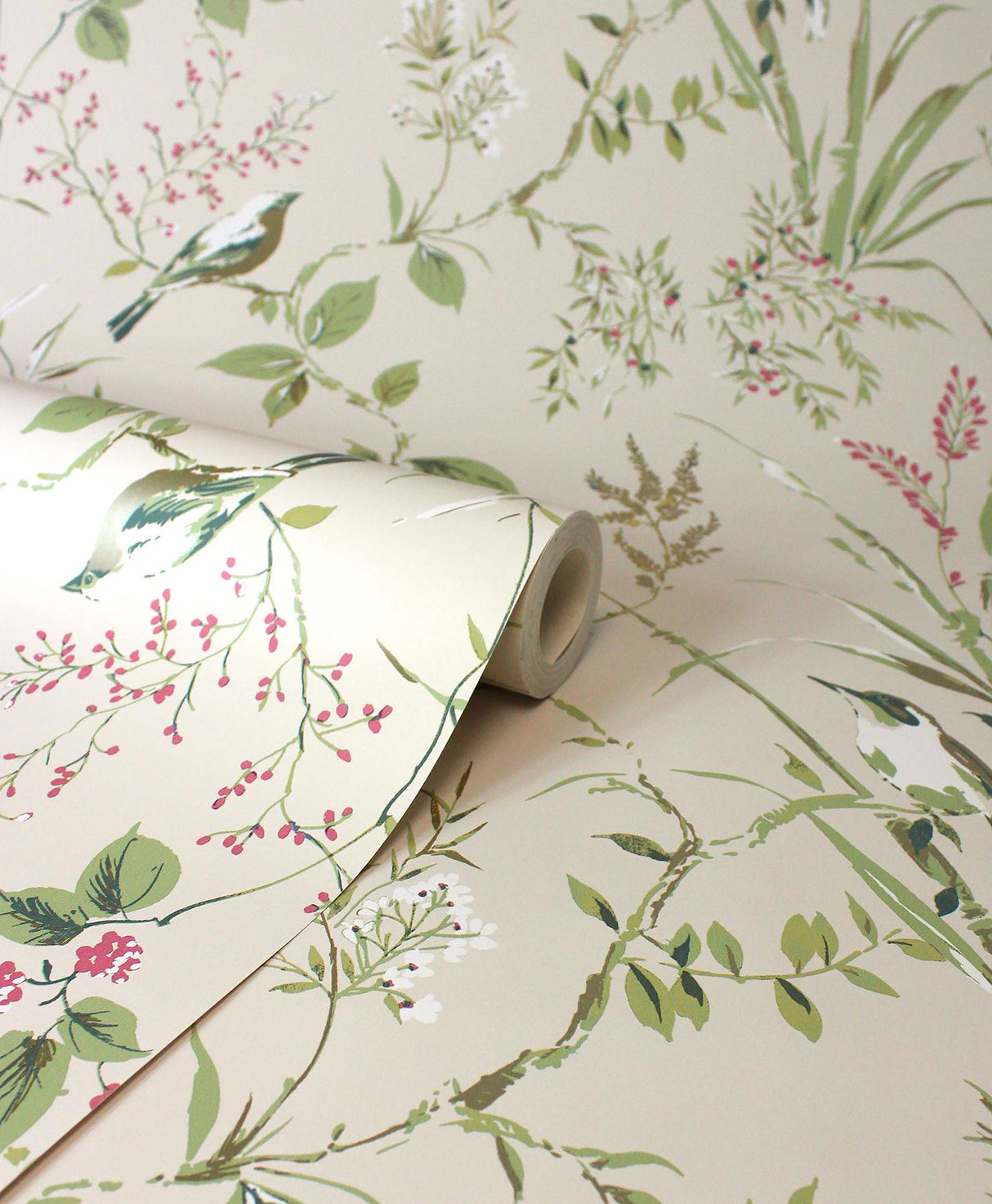 York Mariko Neutral Botanical Wallpaper
