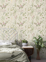 York Mariko Neutral Botanical Wallpaper
