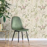 York Mariko Neutral Botanical Wallpaper